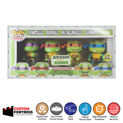 Custom Acrylic Hard Case for 4 PACK DEEP Funko Pop Grail Boxes (3mm thick, UV Resistant) Fits 6.25h x 13.75w x 4.75d