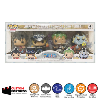 Custom Acrylic Hard Case for 4 PACK LONG Funko Pop Grail Boxes (3mm thick, UV Resistant) Fits 6.25h x 15w x 3.5d