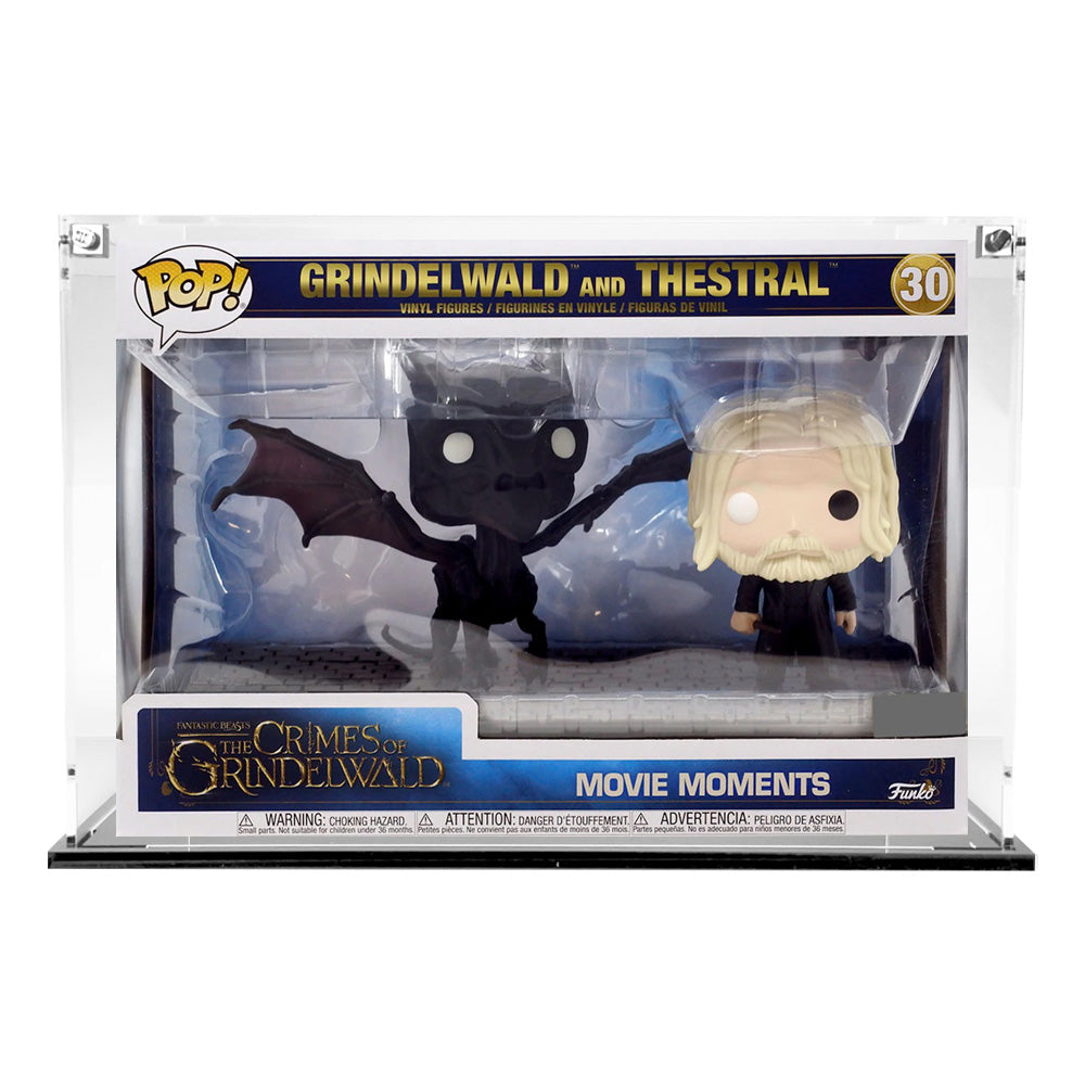 POP MOVIE MOMENTS GRINDELWALD #30 - Custom Acrylic Display Case for Funko Pop Grail Boxes (7.5h x 10.75w x 6.75d) by Display Geek Flying Box 3mm thick dust and dirt protection