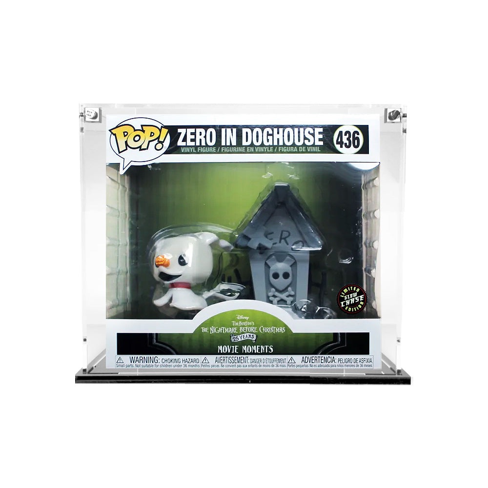 POP MOVIE MOMENTS ZERO DOGHOUSE #436 - Custom Acrylic Display Case for Funko Pop Grail Boxes (8h x 8.75w x 6.75d) by Display Geek Flying Box 3mm thick dust and dirt protection