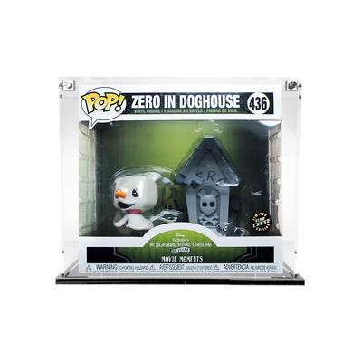 POP MOVIE MOMENTS ZERO DOGHOUSE #436 - Custom Acrylic Display Case for Funko Pop Grail Boxes (8h x 8.75w x 6.75d) by Display Geek Flying Box 3mm thick dust and dirt protection