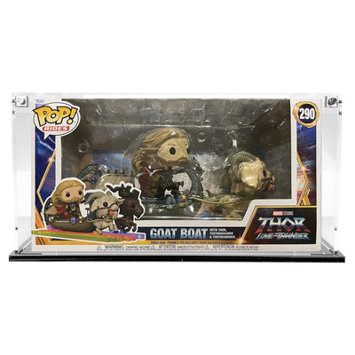 POP RIDES GOAT BOAT #290 - 3mm thick Custom Acrylic Display Case for Funko Pop Grail Boxes (7.25h x 13.25w x 7.25d) by Display Geek Flying Box 3mm thick dust and dirt protection