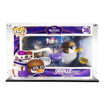 POP RIDES ORVILLE #38 - Custom Acrylic Display Case for Funko Pop Grail Boxes (7.25h x 10.75w x 8.125d) by Display Geek Flying Box 3mm thick dust and dirt protection