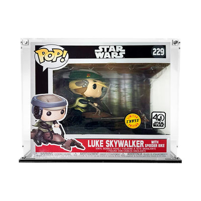 POP RIDES SPEEDER BIKE - Custom Acrylic Display Case for Funko Pop Grail Boxes (7h x 8w x 4.875d) by Display Geek Flying Box 3mm thick dust and dirt protection