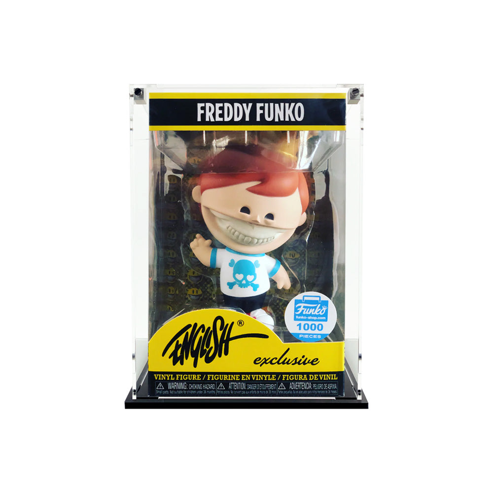 RETRO FREDDY FUNKO SMALL - 3mm thick Custom Acrylic Display Case for Funko Grail Boxes (6h x 3.75w x 3.75d) by Display Geek Flying Box 3mm thick dust and dirt protection