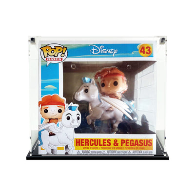 Funko Pop Rides Hercules & Pegasus #43 8.25h x 8.5w x 7d Custom Acrylic Display Case for Funko Pop Grails on The Protector Guide App by Display Geek