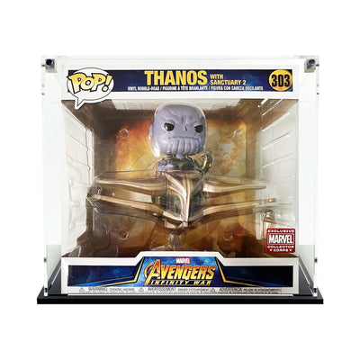 POP RIDES THANOS SANCTUARY #303 - Custom Acrylic Display Case for Funko Pop Grail Boxes (10h x 10w x 6.875d) by Display Geek Flying Box 3mm thick dust and dirt protection