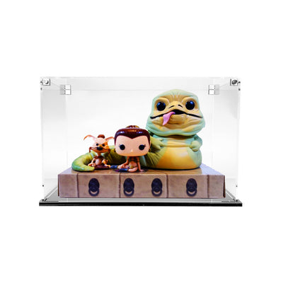 Out of Box Custom 3mm Thick Acrylic Display Case for Funko Pop 3 Pack Jabba Hutt, Slave Leia & Salacious B Crumb Complete Set