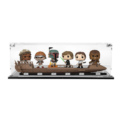 Out of Box Custom 3mm Thick Acrylic Display Case for Funko Pop Deluxe Jabba's Skiff Complete Set