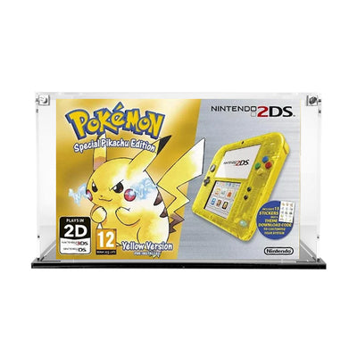 Custom Acrylic Display Case for NINTENDO 2DS POKEMON RED YELLOW BLUE Video Game Boxes (3mm thick, UV Resistant) Fits 5.25h x 8.5w x 2.75d