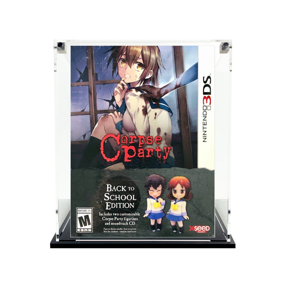 Custom Acrylic Display Case for NINTENDO 3DS CORPSE PARTY BACK TO SCHOOL Video Game Boxes (3mm thick, UV Resistant) Fits 6.75h x 5w x 1.75d