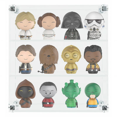 Custom Acrylic Wall Mount Display for FUNKO DORBZ Figures (3mm thick, UV Resistant) 13h x 13w x 4d
