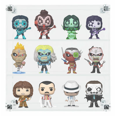 Custom Acrylic Wall Mount Display for FUNKO POP Figures (3mm thick, UV Resistant) 15.5h x 15w x 4d