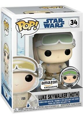 POP! Star Wars: 34 SW, Luke Skywalker (Hoth) with Pin Exclusive