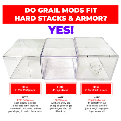 Does it fit? - Display Geek Grail Mods The Best Funko Pop Vinyl Display Case for Pop Shield Armor Hard Stacks DIY Vaulted Grail Wall Cubbies