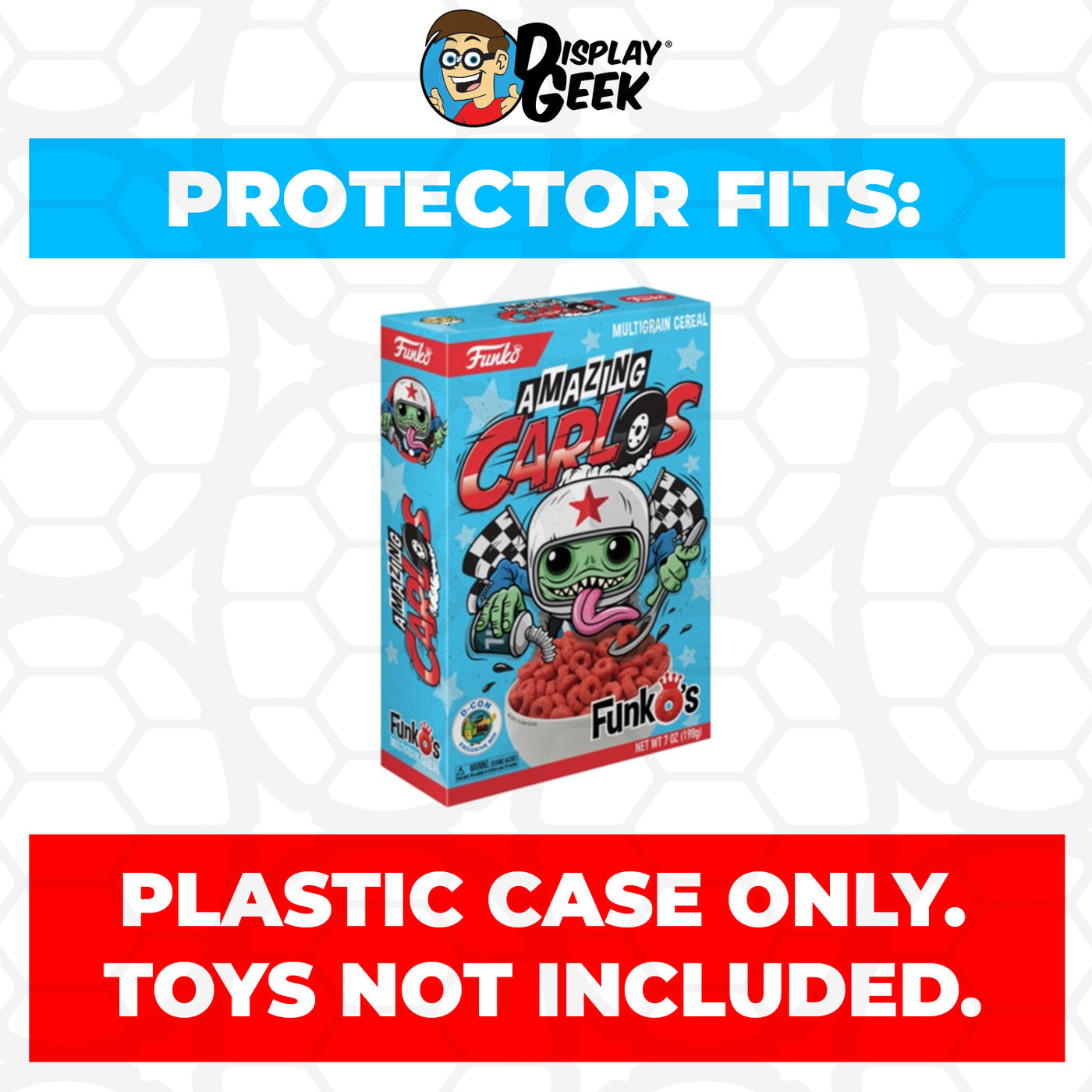 Pop Protector for Amazing Carlos D-Con FunkO's Cereal Box on The Protector Guide App by Display Geek