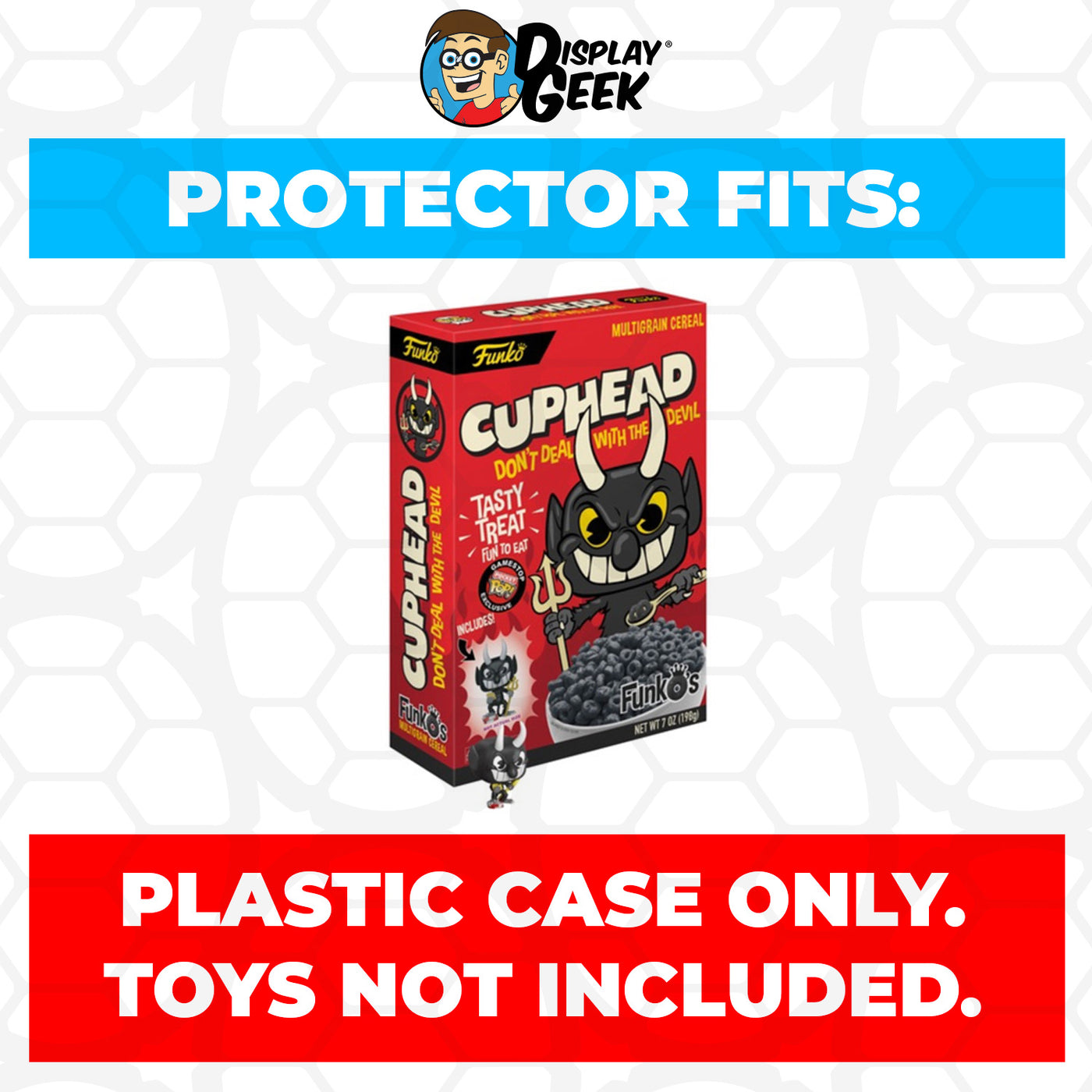 Pop Protector for Cuphead The Devil FunkO's Cereal Box on The Protector Guide App by Display Geek