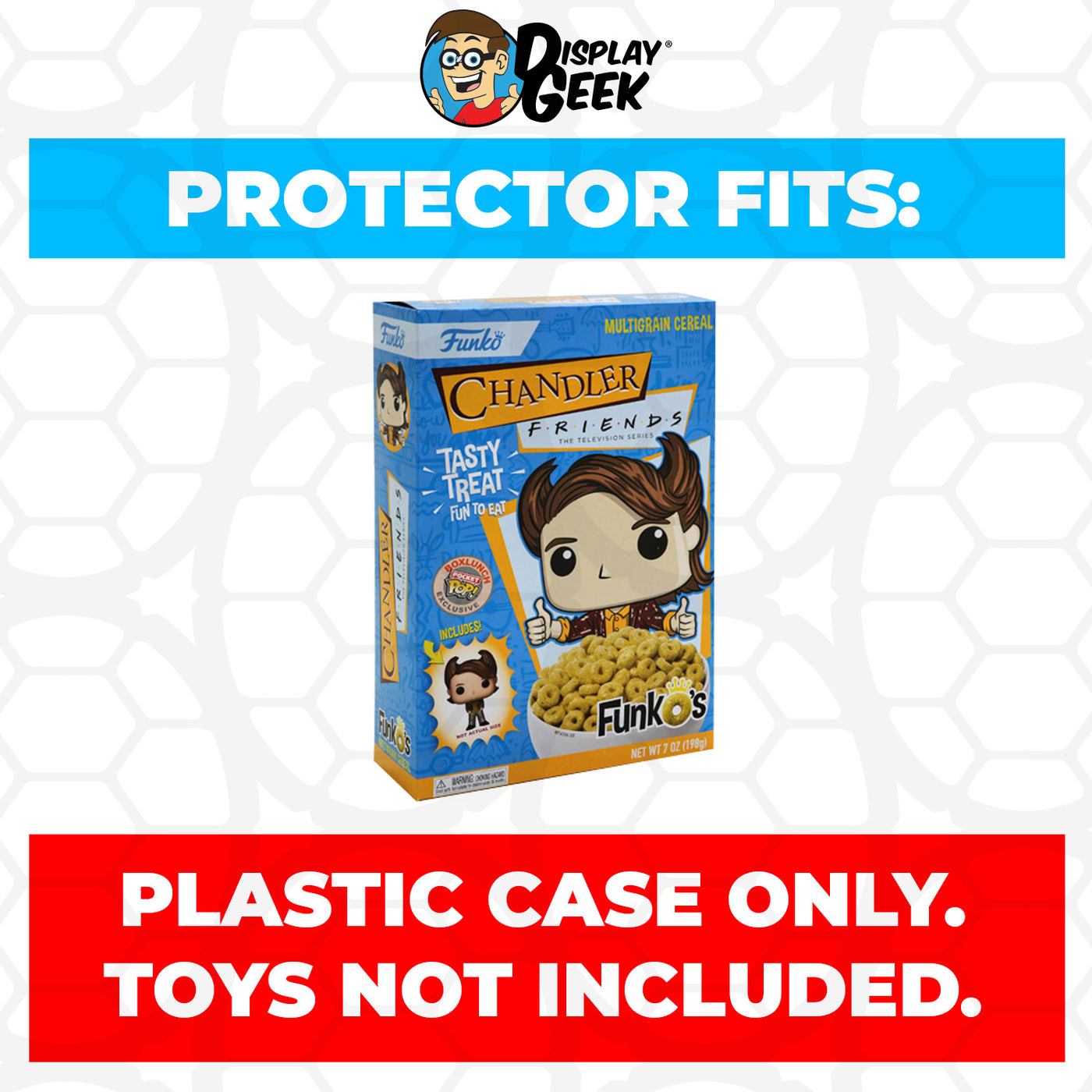 Pop Protector for Friends Chandler Bing FunkO's Cereal Box on The Protector Guide App by Display Geek