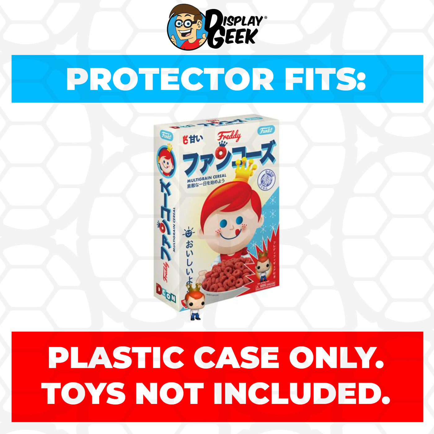 Pop Protector for Japanese Freddy Funko Pop D-Con FunkO's Cereal Box on The Protector Guide App by Display Geek
