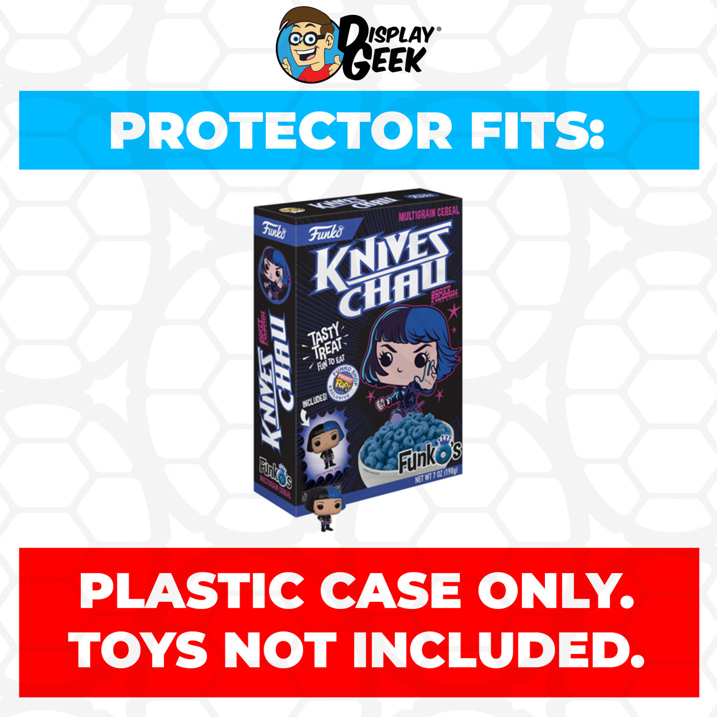 Pop Protector for Knives Chau NYCC FunkO's Cereal Box on The Protector Guide App by Display Geek