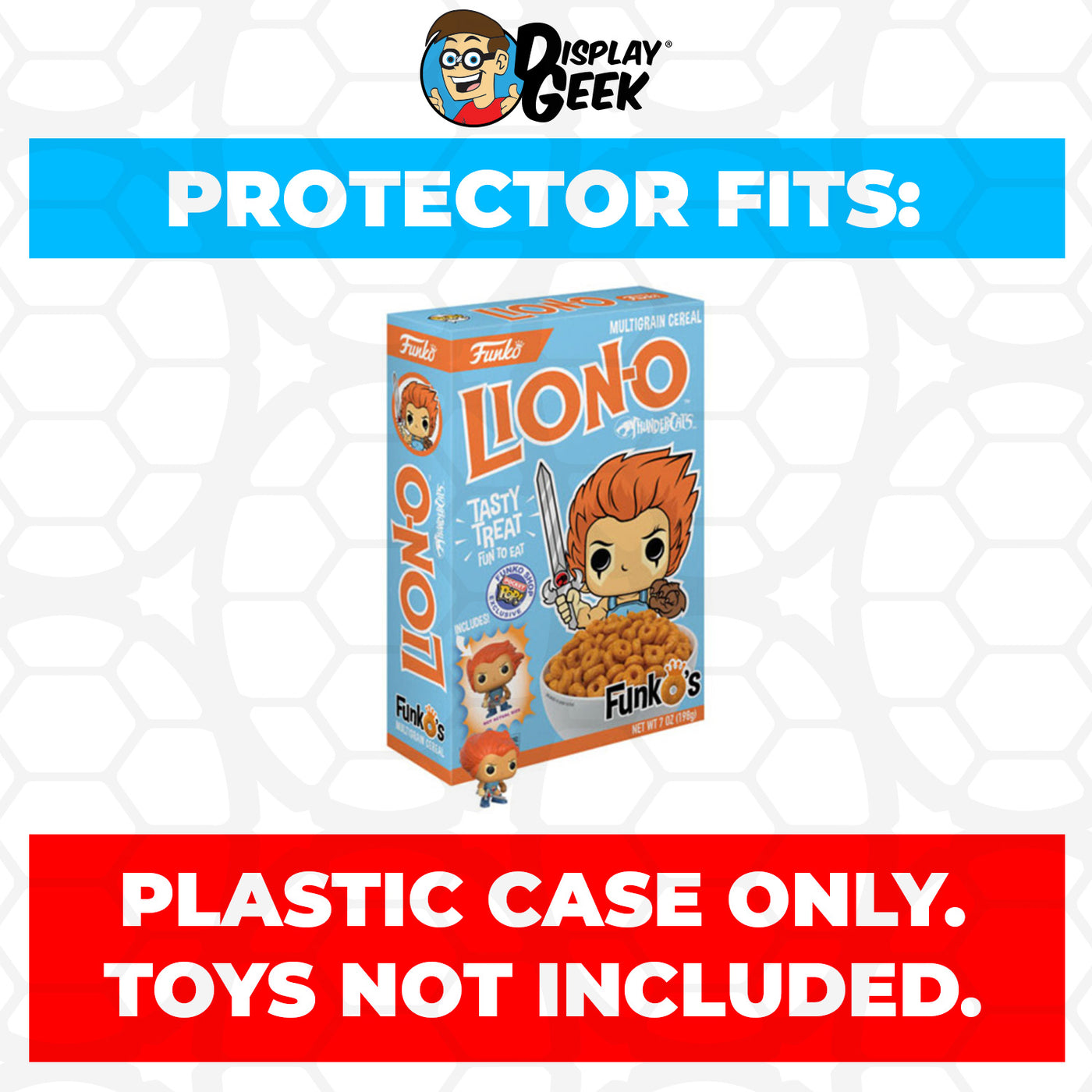 Pop Protector for Lion-O FunkO's Cereal Box on The Protector Guide App by Display Geek
