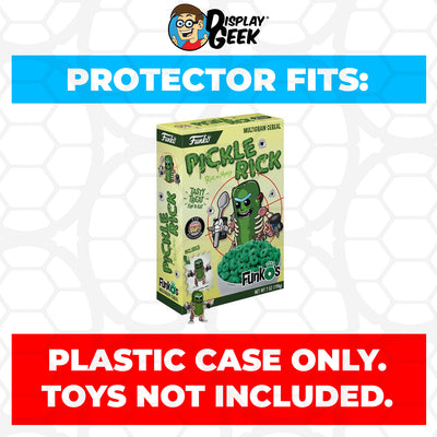 Pop Protector for Pickle Rick FunkO's Cereal Box on The Protector Guide App by Display Geek