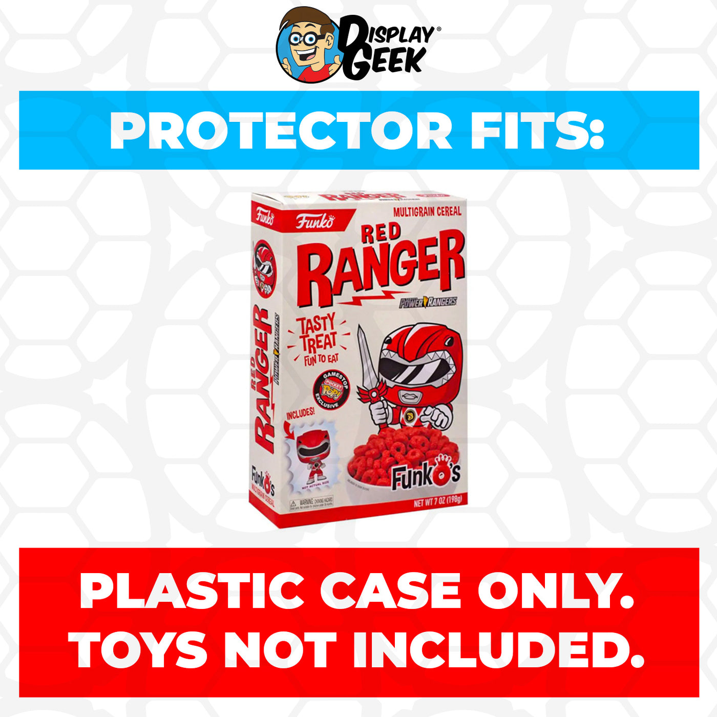 Pop Protector for Red Ranger White FunkO's Cereal Box on The Protector Guide App by Display Geek