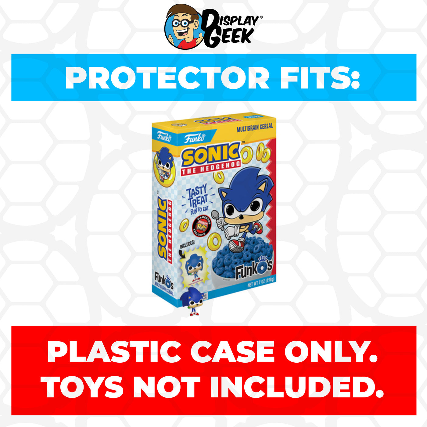 Pop Protector for Sonic the Hedgehog FunkO's Cereal Box on The Protector Guide App by Display Geek