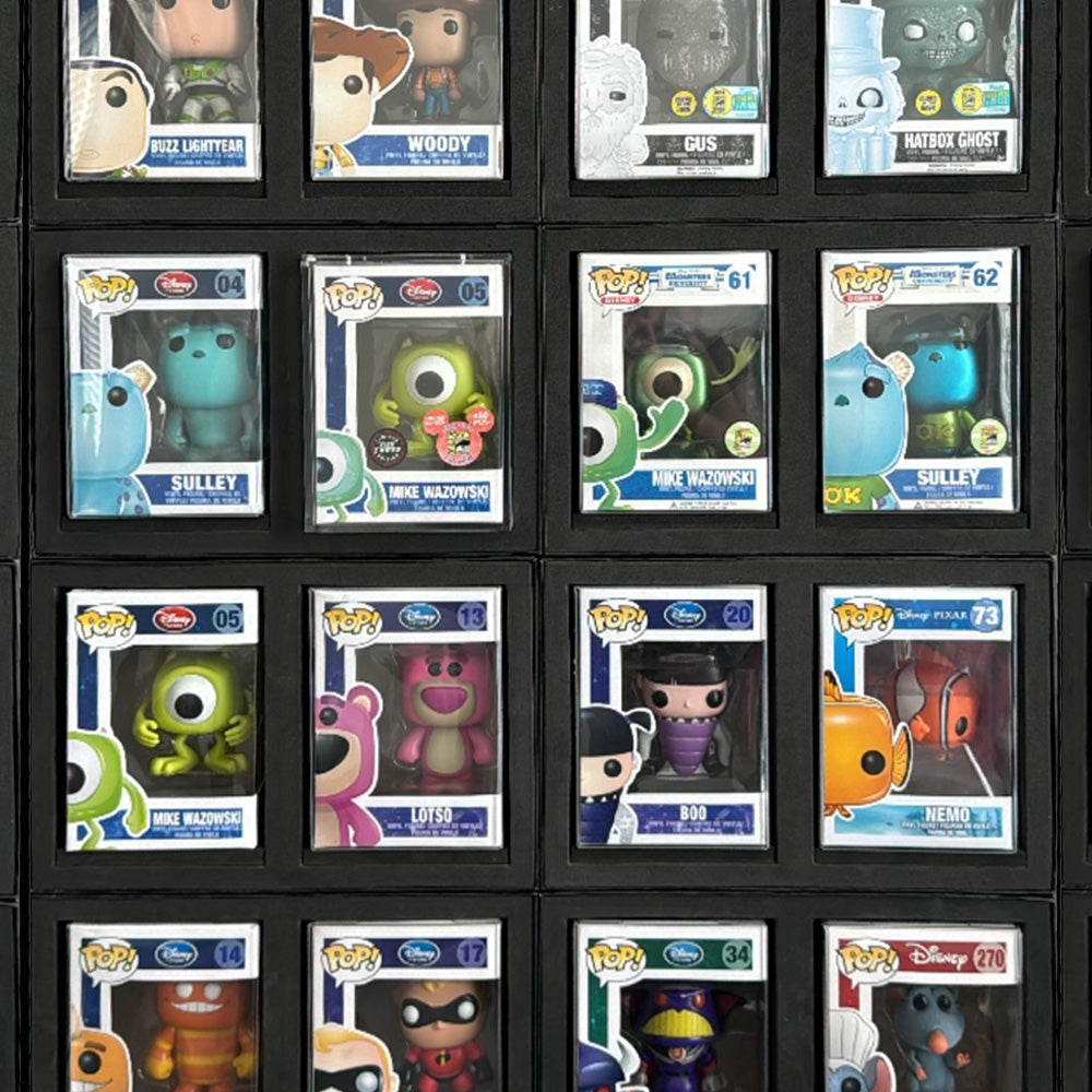 Grail Mods Modular Display Case for Funko Pops in Acrylic Armors and Stacks Display Geek Inc