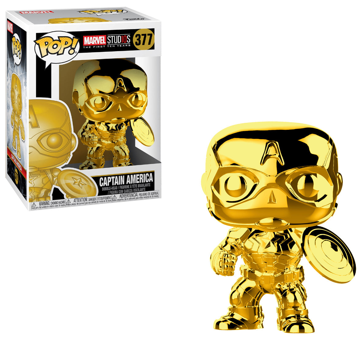 POP! Marvel: 377 Marvel Studios, CPT America (Gold CRM)