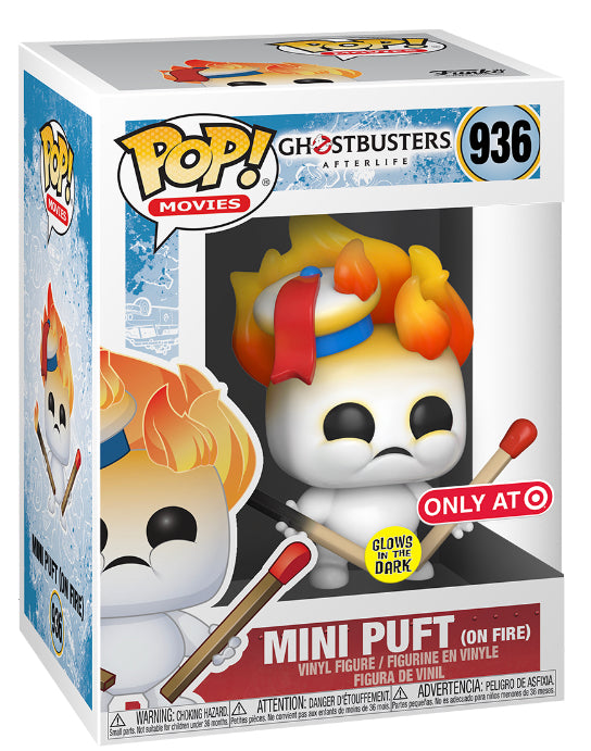 POP! Movies: 936 Ghostbusters, Mini Puft (On Fire) (GITD) Exclusive