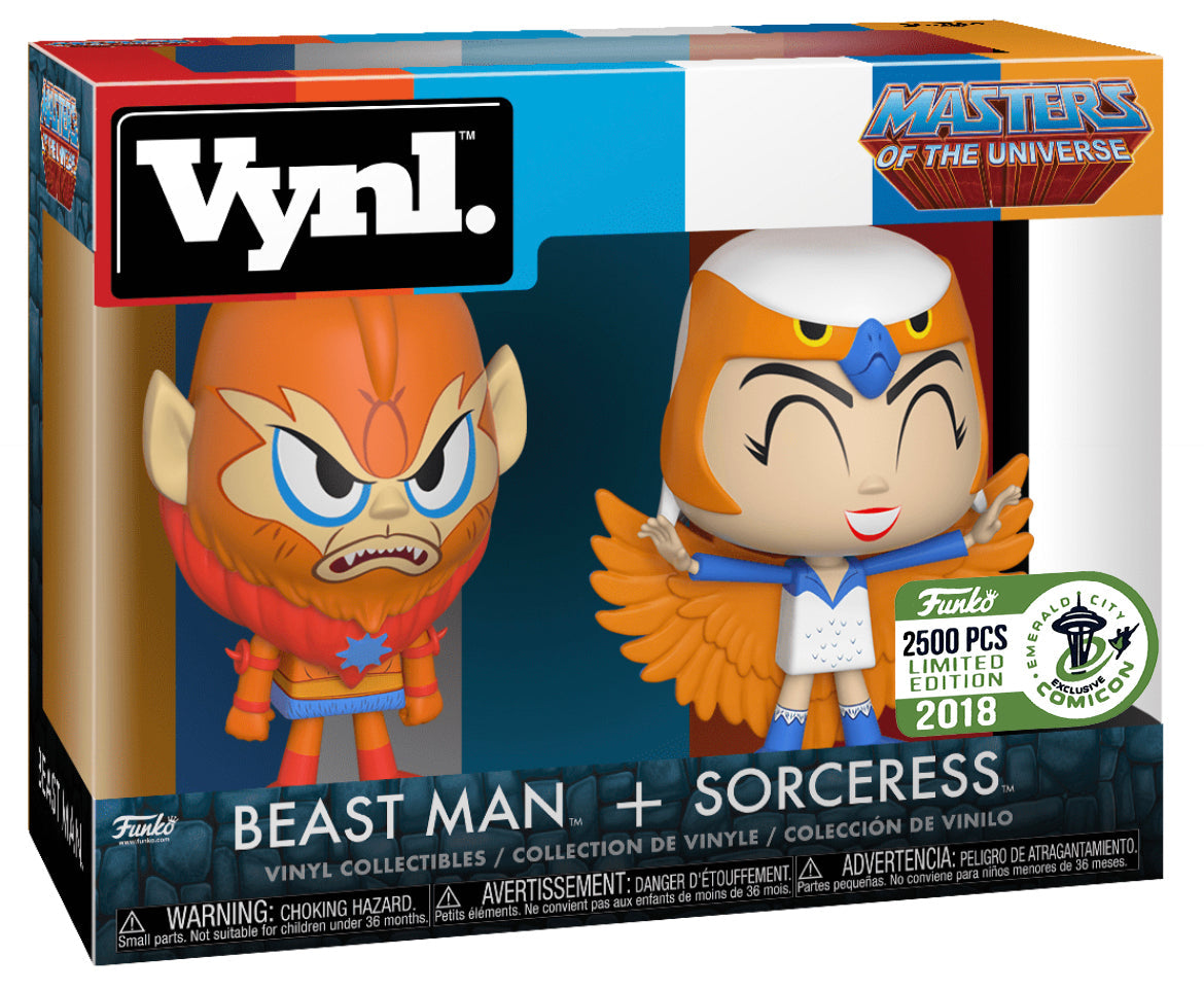 VYNL.: MOTU, Beast Man and Sorceress (2,500 PCS) (2-PK) Exclusive