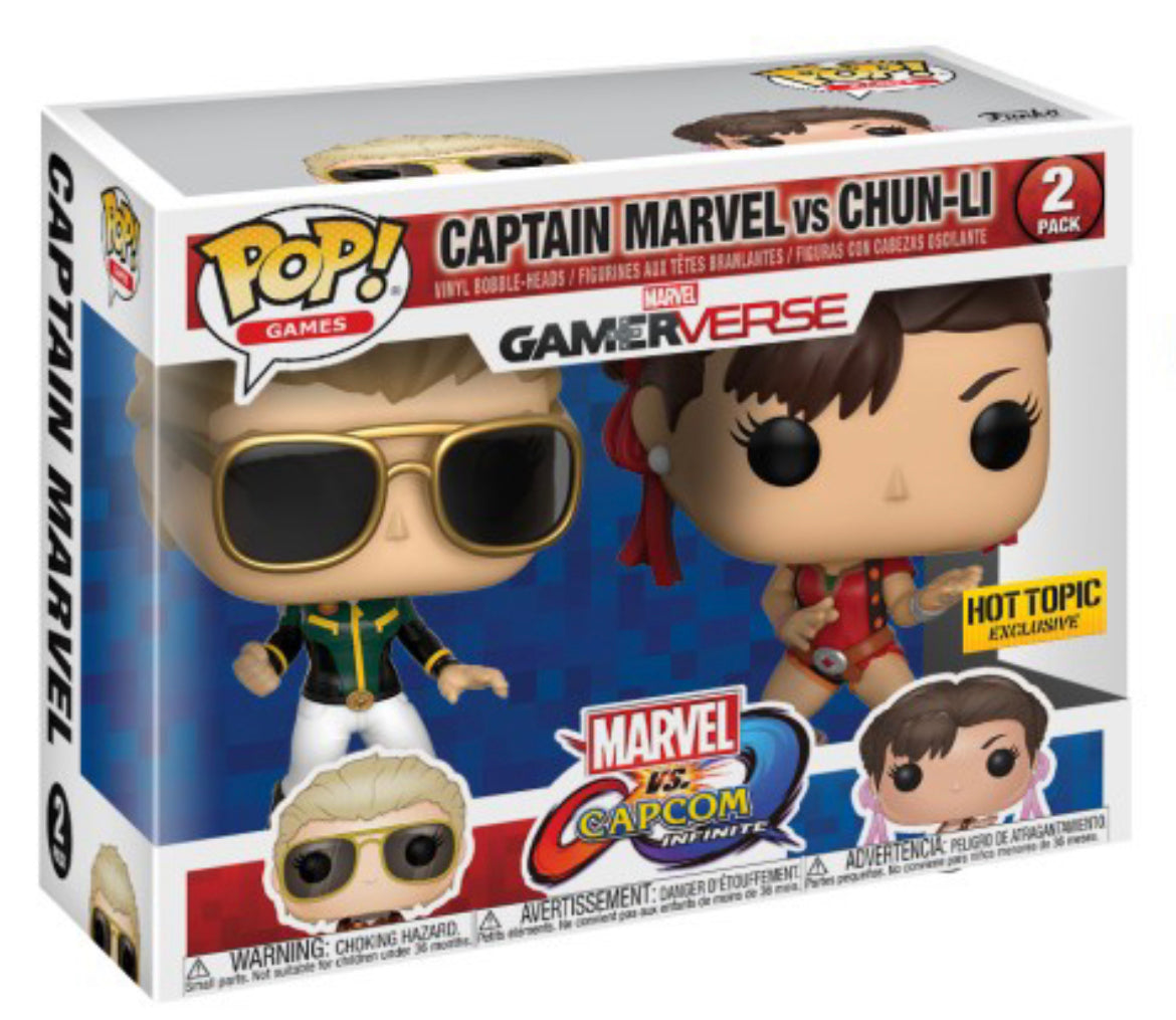 POP! Games: MVC, Captain Marvel vs Chun-Li (GV) (2-PK) Exclusive