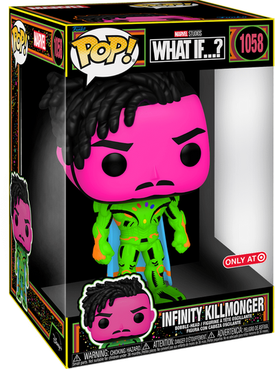 POP! Marvel (Jumbo Deluxe): 1058 What If...?, Infinity Killmonger (BL) Exclusive