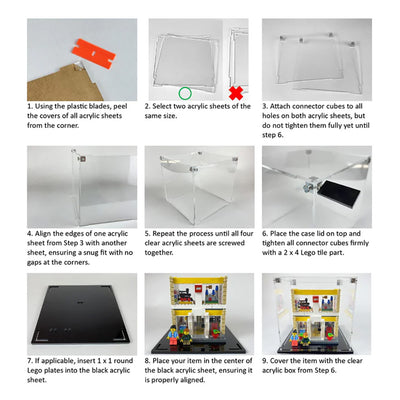 Geek Displays 2 POPS SIDE BY SIDE - 3mm thick Custom Acrylic Display Case for Funko ...