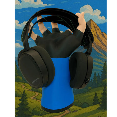 Invincible Blue Hand - Game Controller & Headphone Holder (3D Printed)