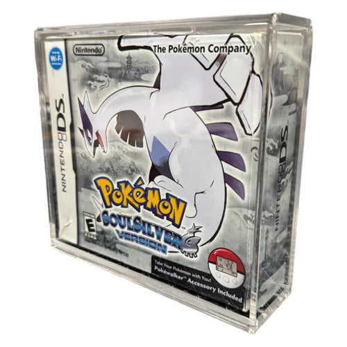 Acrylic Case for NINTENDO DS SOULSILVER HEARTGOLD Video Game Box 4mm thick, UV & Slide Bottom on The Pop Protector Guide by Display Geek