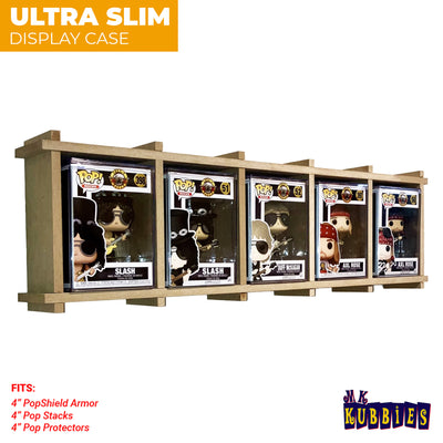 KUBBIE ULTRA SLIM - In Box Display Case for Funko Pops, Wall Mountable & Stackable Pop Shelf (MDF Wood) Fits PopShield Armor, Pop Stacks and Plastic Protectors