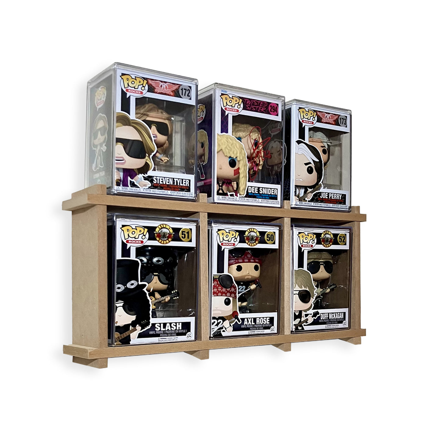 1 x KUBBIE ULTRA SLIM - In Box Display Case for Funko Pops, Wall Mountable & Stackable Pop Shelf (MDF Wood) Fits PopShield Armor, Pop Stacks and Plastic Protectors