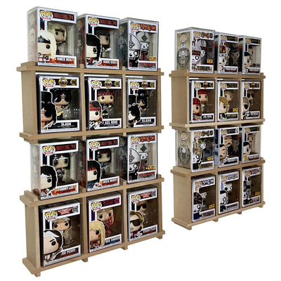 4 x KUBBIE ULTRA SLIM - In Box Display Case for Funko Pops, Wall Mountable & Stackable Pop Shelf (MDF Wood) Fits PopShield Armor, Pop Stacks and Plastic Protectors