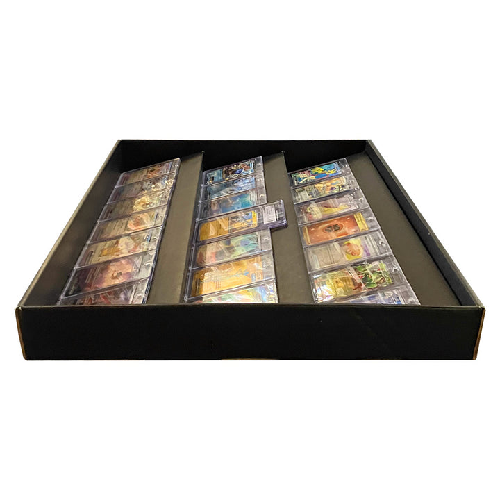 magic the gathering card display case KUBBIE TCG (3 Row) - for Trading Games, Wall Mountab With this card stand Mtg Commander Deck Box with