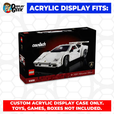 LEGO Model 10337 10304 10295 - 3mm thick Custom Acrylic Display Case for Creator Vehicles (5.5h x 16w x 8d)