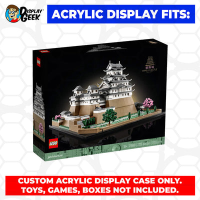 LEGO 21060 - 3mm thick Custom Acrylic Display Case for Himeji Castle (8.5h x 14w x 12d) by Display Geek Flying Box 3mm thick dust and dirt protection