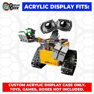 Display Geek Flying Box 3mm Thick Custom Acrylic Display Case for LEGO 21303 Wall-E (9h x 10w x 8.5d)