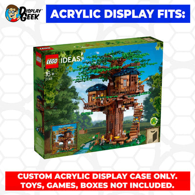 LEGO Model 21318 - 3mm thick Custom Acrylic Display Case for Tree House (16.5h x 19.5w x 17.5d) by Display Geek Flying Box 3mm thick dust and dirt protection