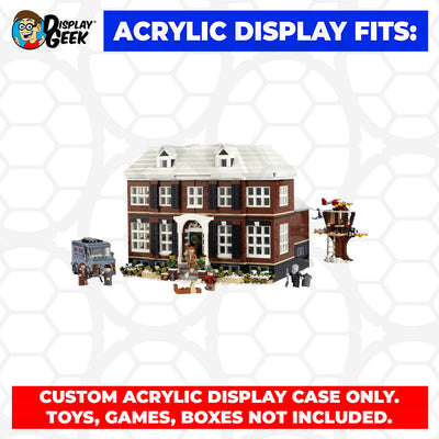 LEGO Model 21330 - 3mm thick Custom Acrylic Display Case for Ideas Home Alone (12h x 21.5w x 15.5d)