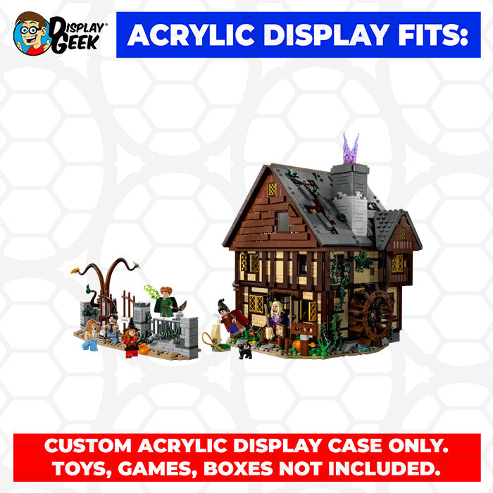 LEGO 21341 - 3mm thick Custom Acrylic Display Case for Hocus Pocus (11.5h x 13.5w x 13.5d) by Display Geek Flying Box 3mm thick dust and dirt protection