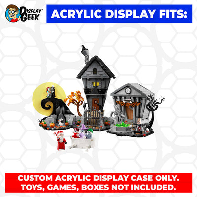 LEGO 21351 - 3mm thick Custom Acrylic Display Case for The Nightmare Before Christmas (13.7h x 20w x 12d) by Display Geek Flying Box 3mm thick dust and dirt protection