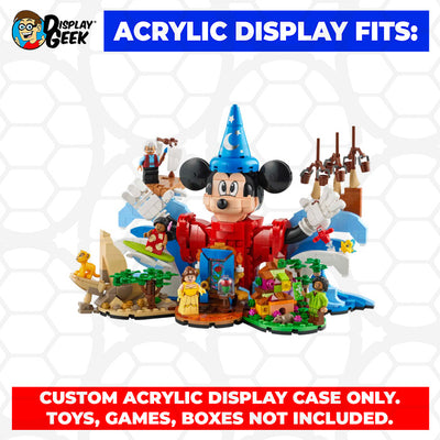 LEGO Model 21352 - 3mm thick Custom Acrylic Display Case for Ideas Magic of Disney (8.25h x 11.75w x 8d)