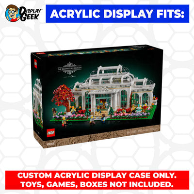 Custom Acrylic Display Case for LEGO Model 21353 - The Botanical Garden (3mm thick, UV Resistant) 9.5h x 21w x 11.5d